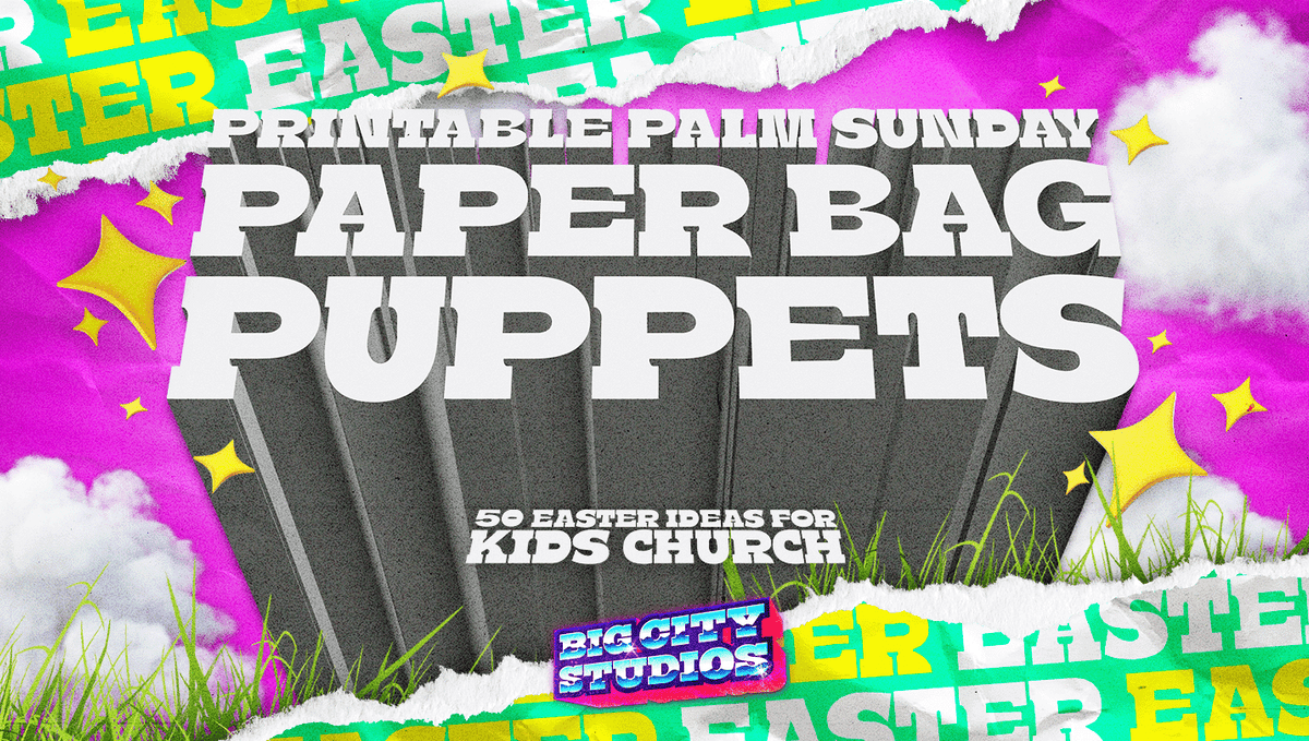 Printable Palm Sunday Paper Bag Puppets