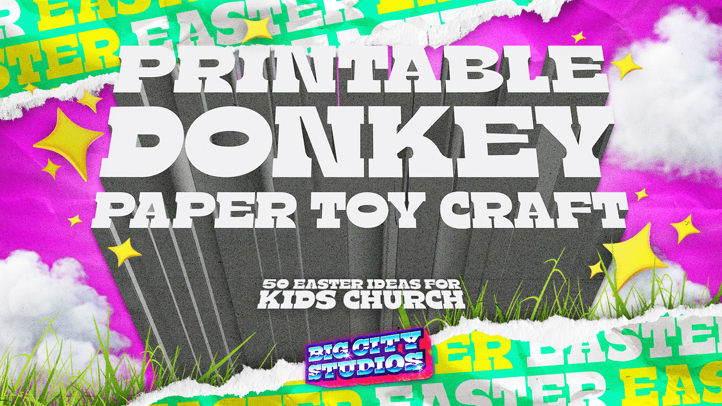 Printable Donkey Paper Toy Craft
