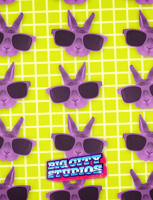 90s Easter Bunny Motion Loop