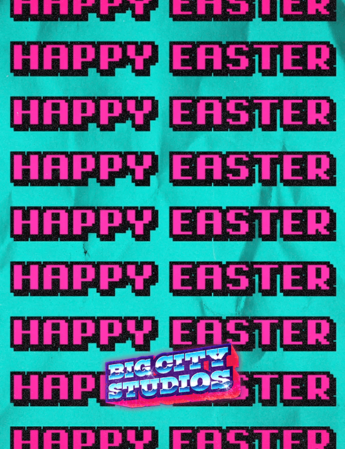90s Easter Happy Easter Motion Loop