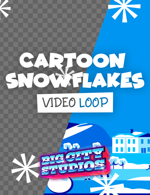 Cartoon Snowflakes Video Loop