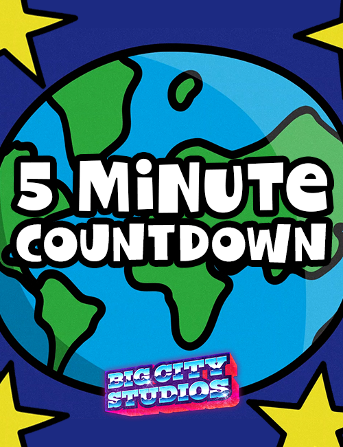 Cartoon Globe 5 Minute Countdown 01