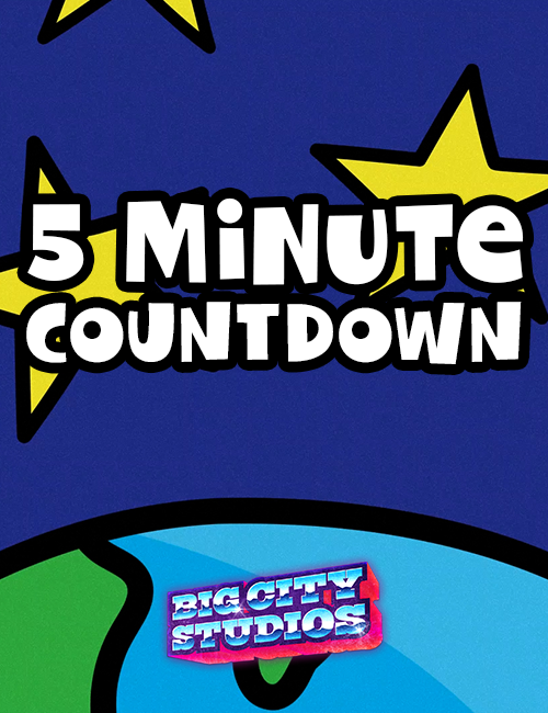 Cartoon Globe 5 Minute Countdown 02