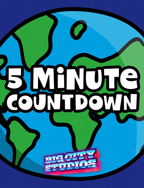 Cartoon Globe 5 Minute Countdown 03