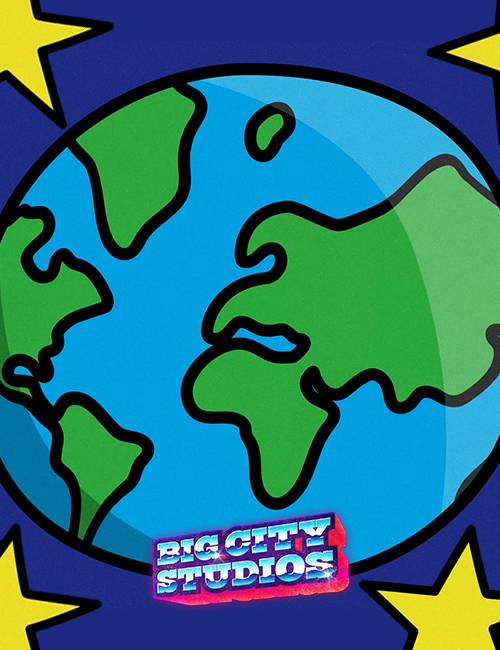 Cartoon Globe Motion Loop 01