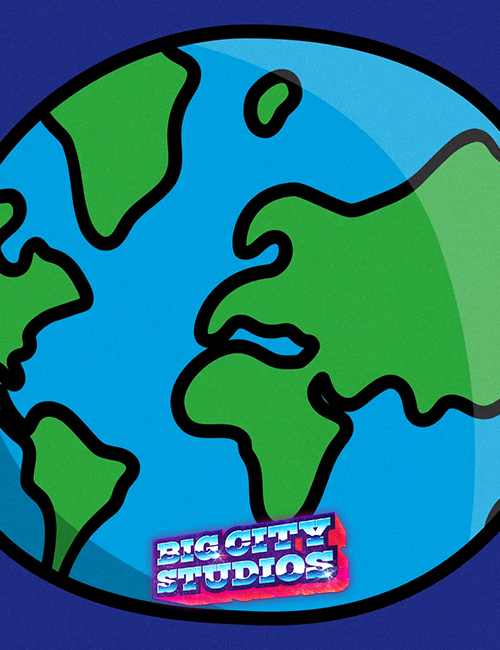 Cartoon Globe Motion Loop 03