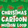 Christmas Cartoon Giftbox Green Motion Loop 01