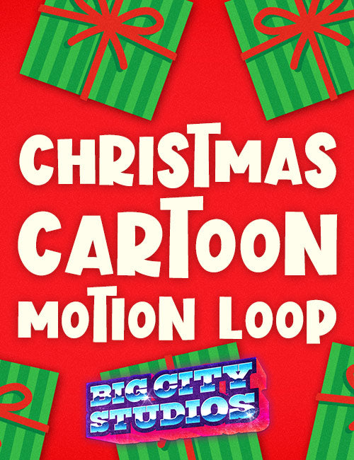 Christmas Cartoon Giftbox Red Motion Loop 02