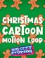 Christmas Cartoon Gingerbread Man Green Motion Loop 01