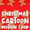 Christmas Cartoon Gingerbread Man Red Motion Loop 01