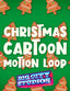 Christmas Cartoon Gingerbread Tree Green Motion Loop 01
