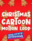Christmas Cartoon Gingerbread Tree Red Motion Loop 01