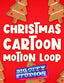Christmas Cartoon Gingerbread Tree Red Motion Loop 02
