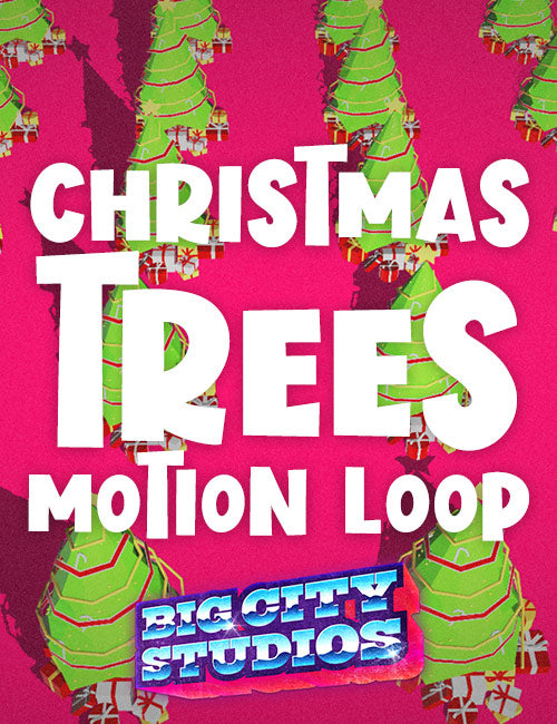 Christmas Trees Red Motion Loop