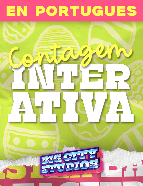 Easter Five Minute Interactive Countdown Portuguese