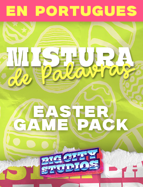 Easter Word Scramble Portuguese Game Pack