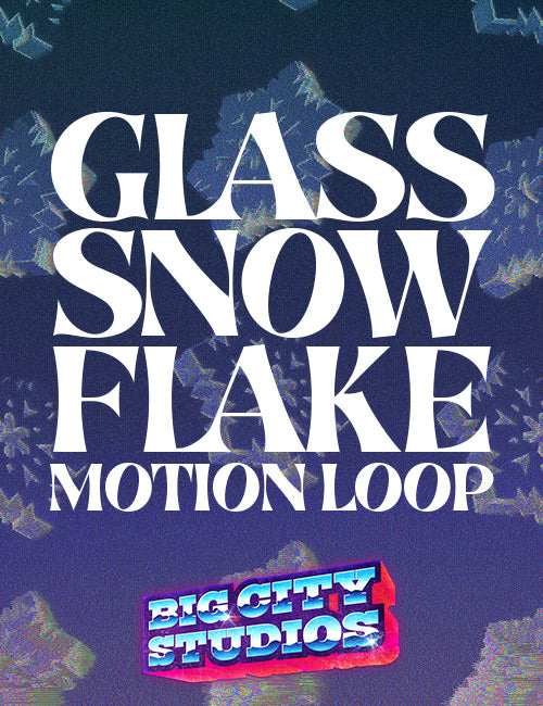 Glass Snowflakes Motion Loop 02