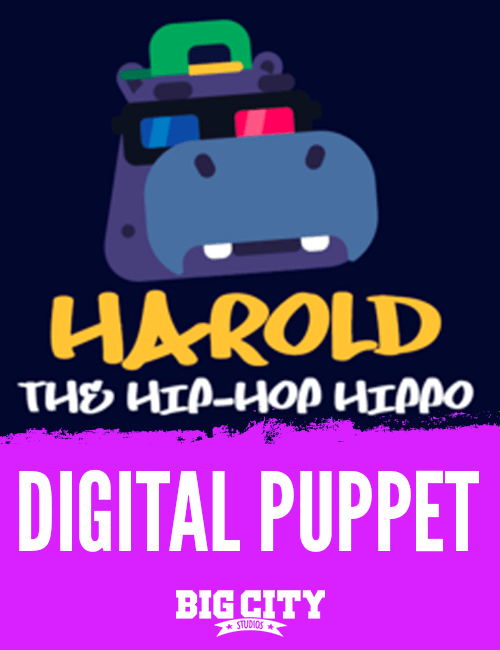 Harold the Hippo Digital Puppet