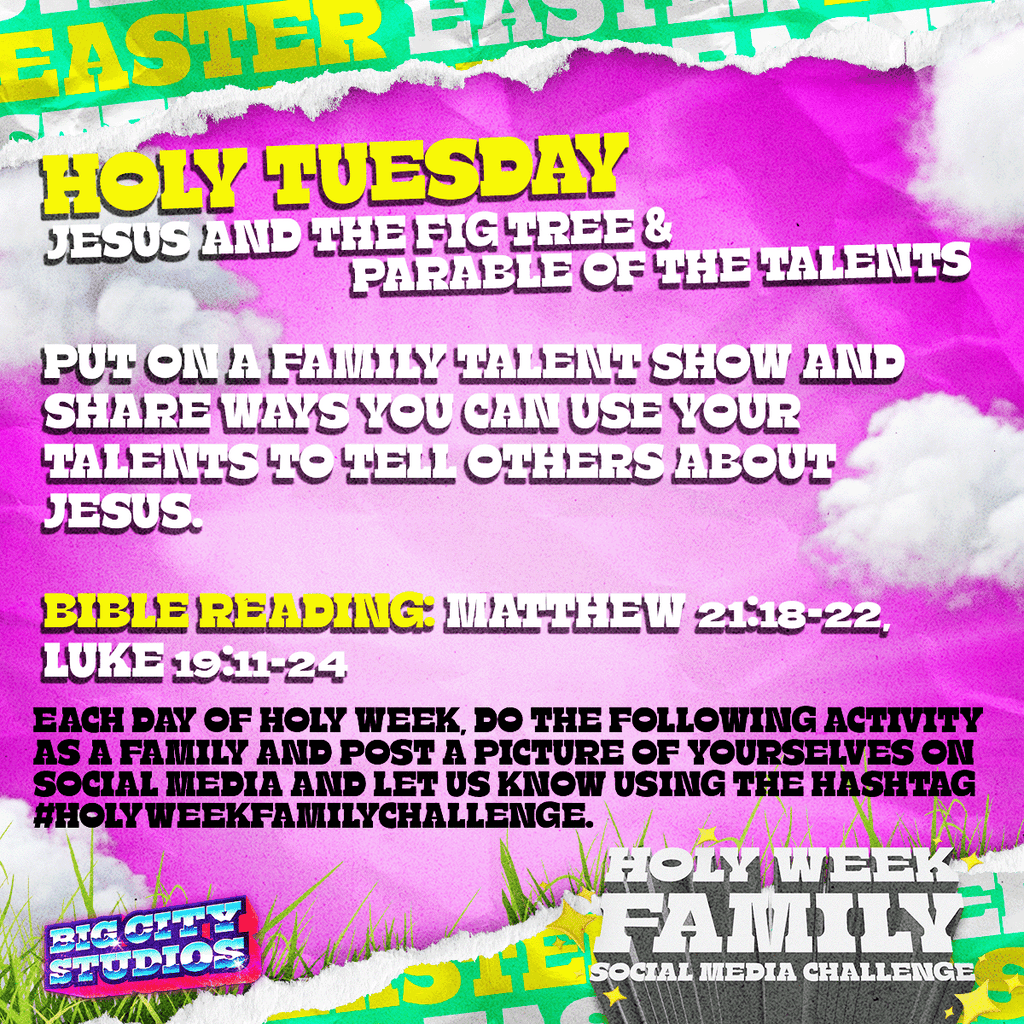 Customizable Holy Week Family Social Media Challenge Kit