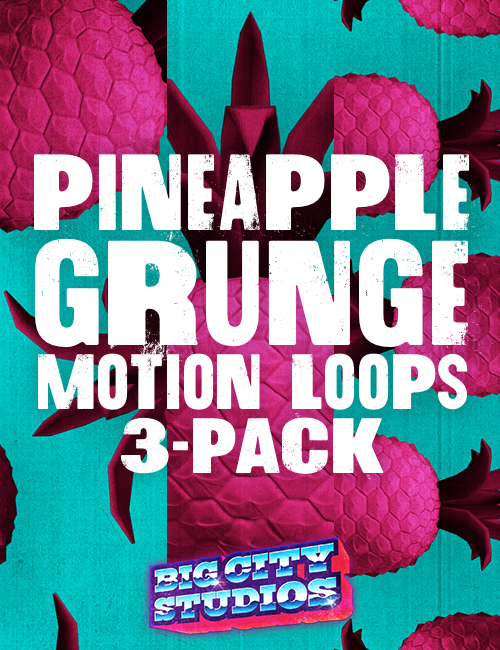 Pineapple Grunge Blue Pink Loops 3-Pack