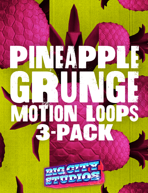 Pineapple Grunge Yellow Pink Loops 3-Pack